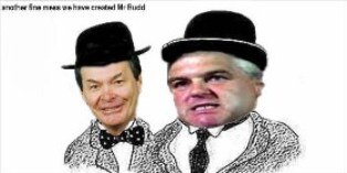 Ray Mallon and Dave Budd aka Middlesbrough Laurel and Hardy